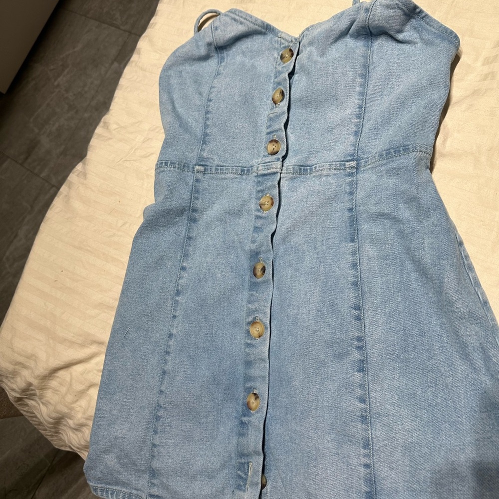 Zara Blue Denim Dress with Buttons